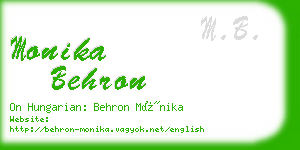 monika behron business card